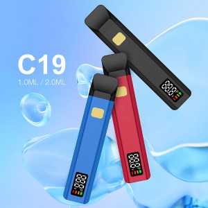 C19 Step Control Preheat Cannabis Postless Vape with Precision Power Display 1.0mL/2.0mL